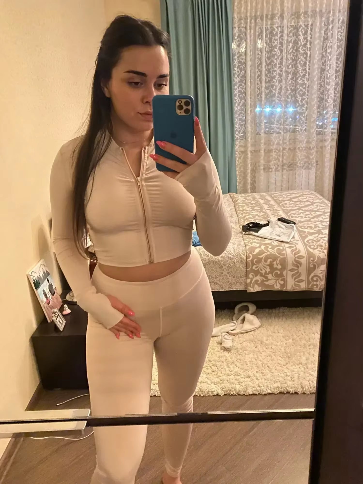 Gym Set Women Tracksuit Clearance Sale Yoga Suit for Fitness 2025 Sport Outfit for Woman Sportswear Pilates Clothes Khaki XL L